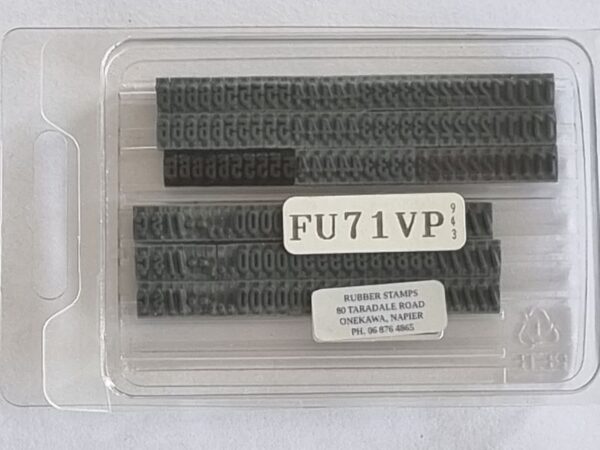 FU71 Value Pack Ribtype 3.97mm Number Set