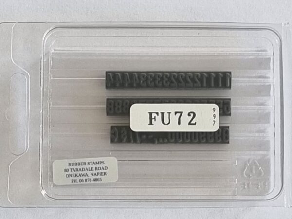 FU72 Ribtype 4.72mm Number Set