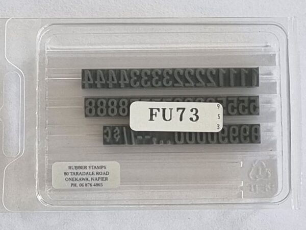 FU73 Ribtype 6.35mm Number Set