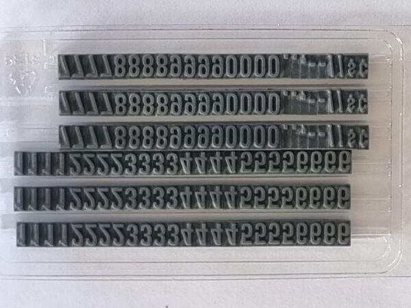 FU73 Value Pack Ribtype 6.35mm Number Set - Image 2