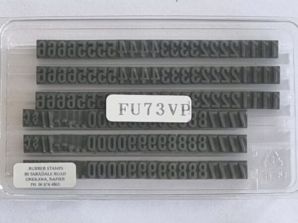 FU73 Value Pack Ribtype 6.35mm Number Set