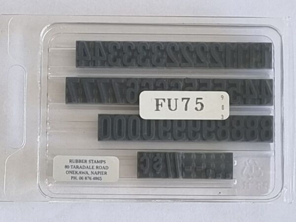 FU75 Ribtype 9.53mm Number Set