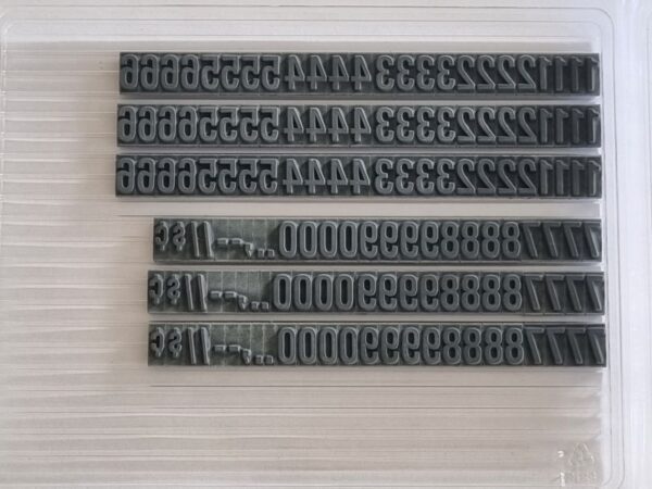FU75.5 Value Pack Ribtype 11.1mm Number Set - Image 2