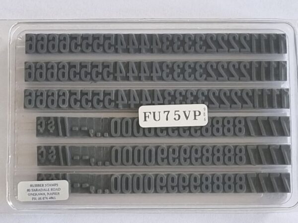 FU75 Value Pack Ribtype 9.53mm Number Set
