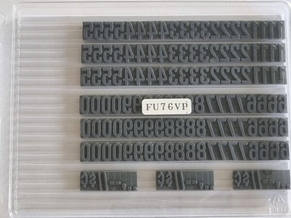 FU76 Value Pack Ribtype 12.7mm Number Set