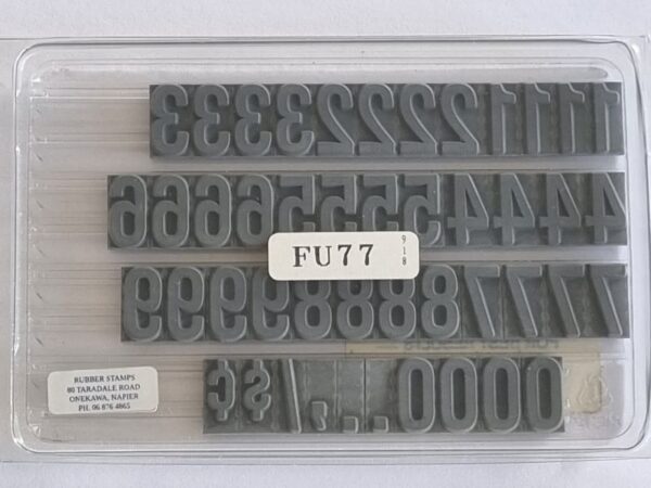 FU77 Ribtype 15.9mm Number Set