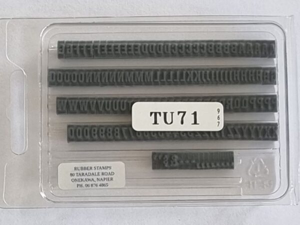 TU71 Ribtype 3.97mm Alpha & Number Set