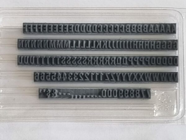 TU72 Ribtype 4.76mm Alpha & Number Set - Image 2