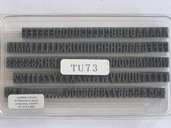 TU73 Ribtype 6.35mm Alpha & Number Set