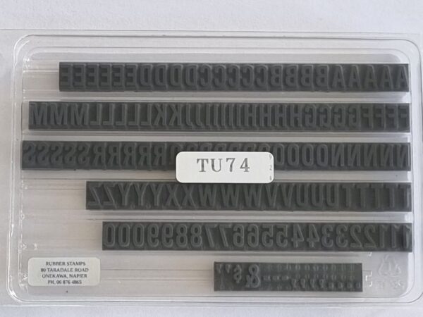 TU74 Ribtype 7.94mm Alpha & Number Set