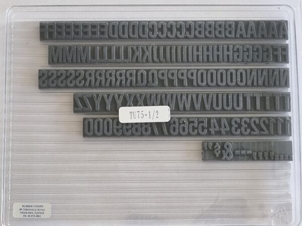TU75.5 Ribtype 11.1mm Alpha & Number Set