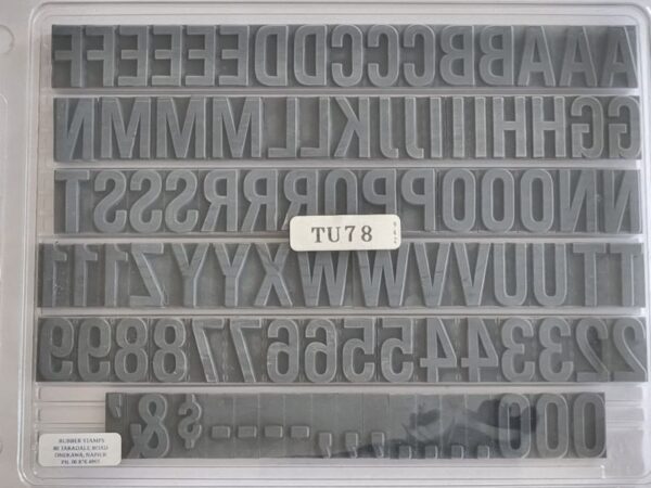 TU78 Ribtype 19.0mm Alpha & Number Set